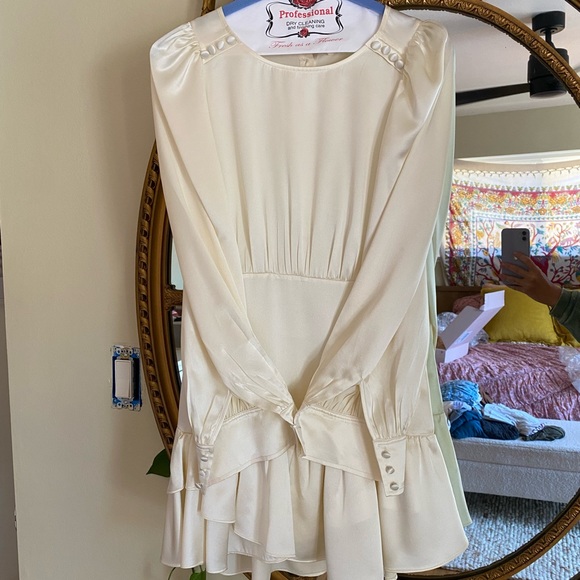 Teyana loveshackfancy white silk mini - Picture 8 of 8